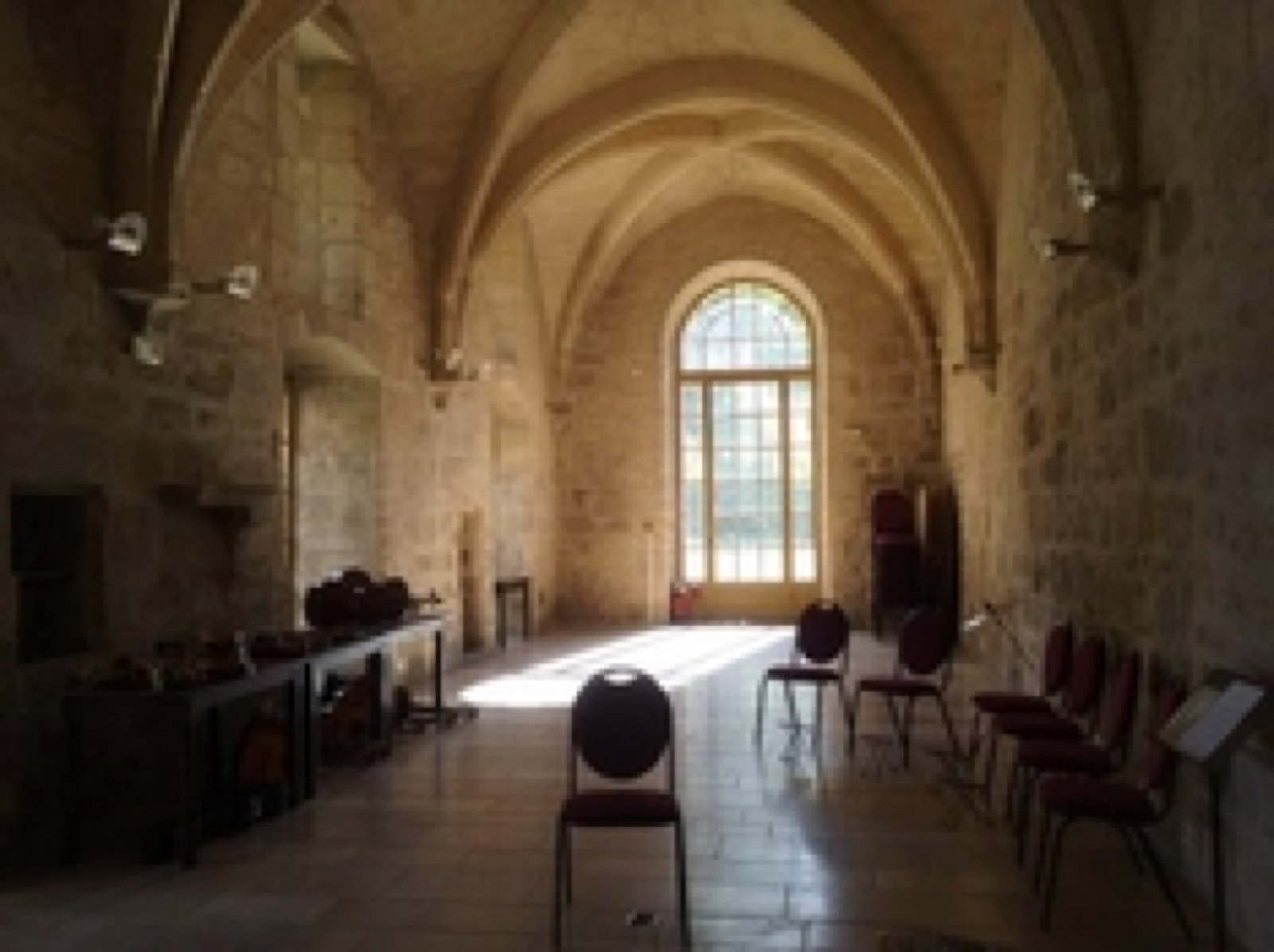 La salle voûtée de l'Abbaye de Royaumont